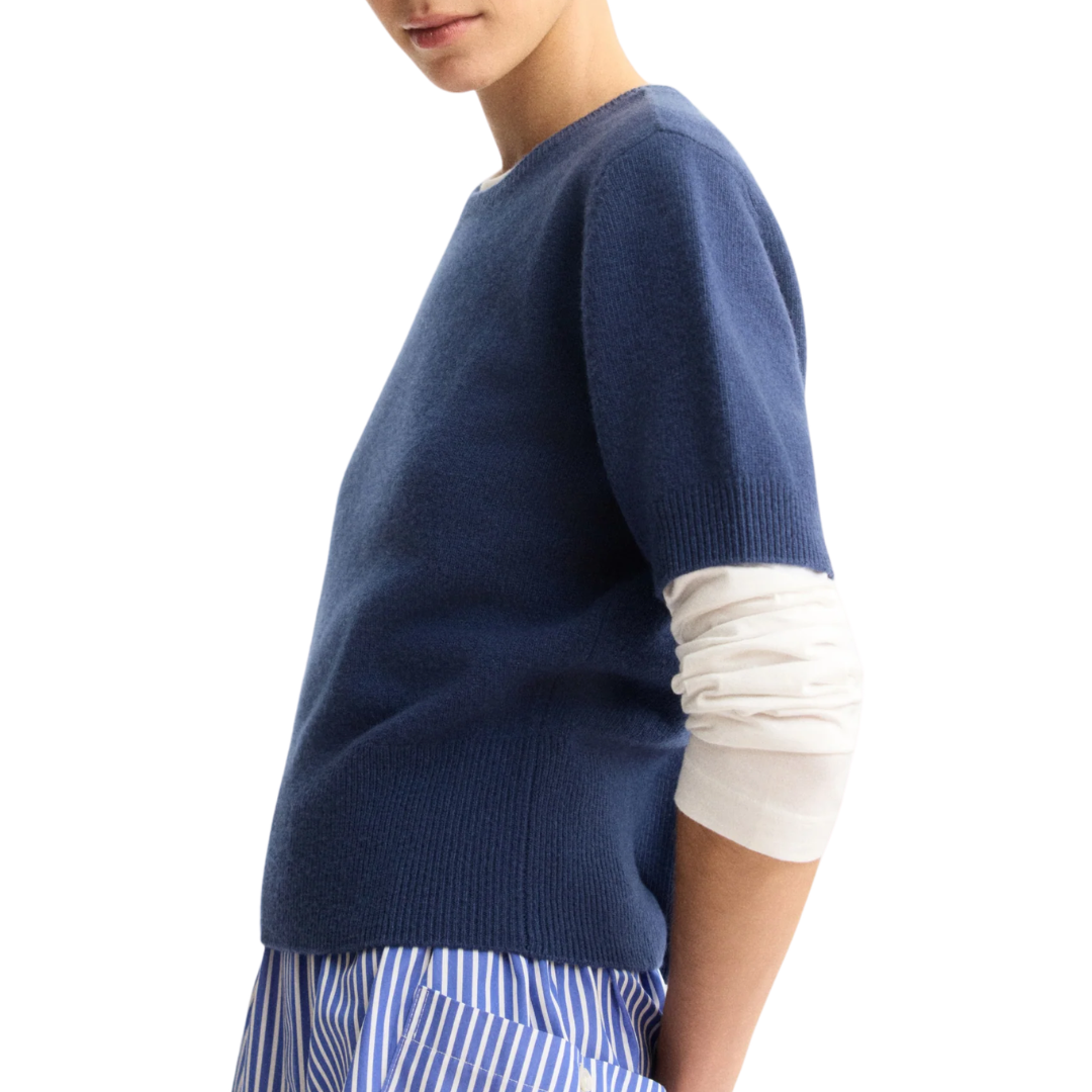 Clarkson Short Sleeve Crewneck in Navy