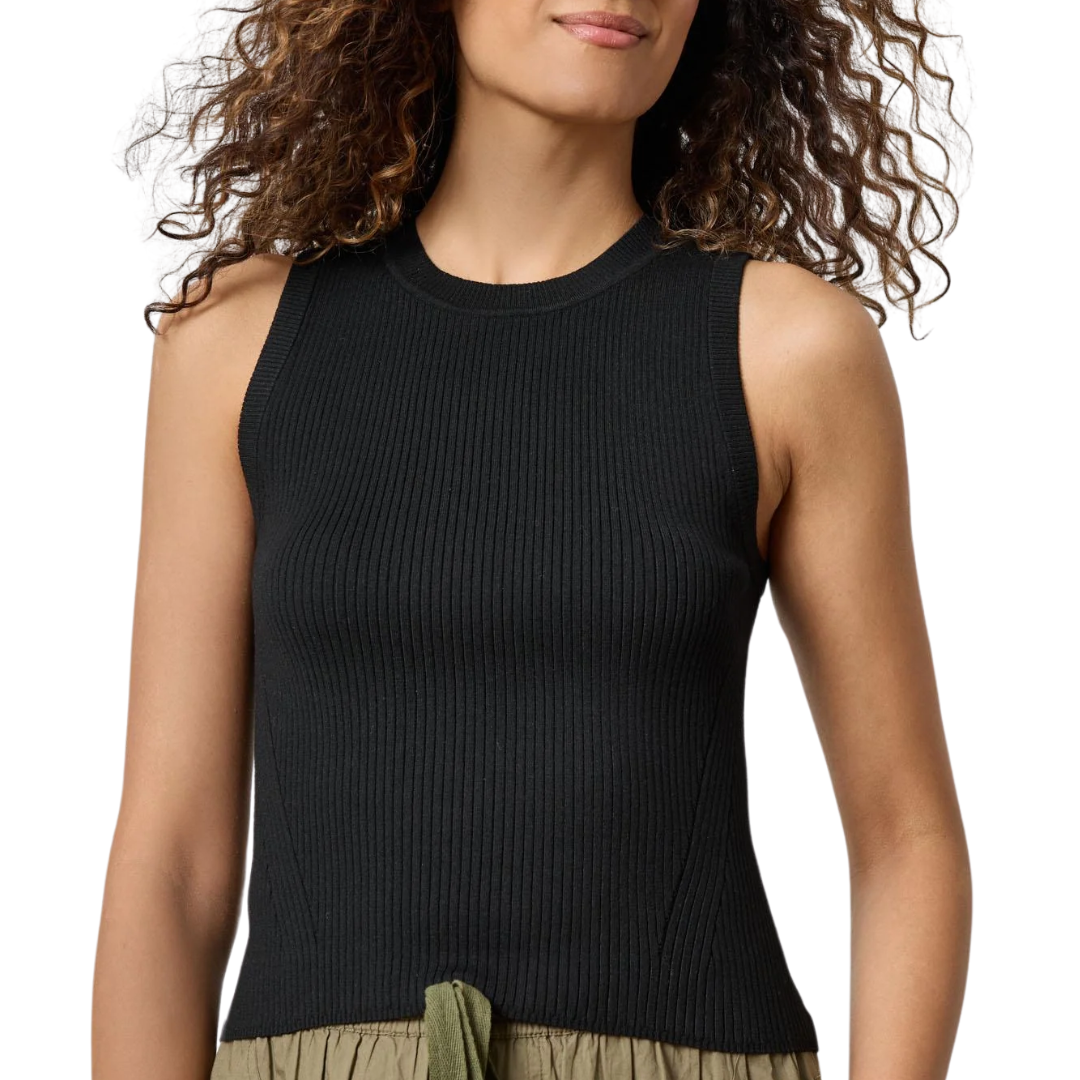 Short Perfect Tank Sweater in Black