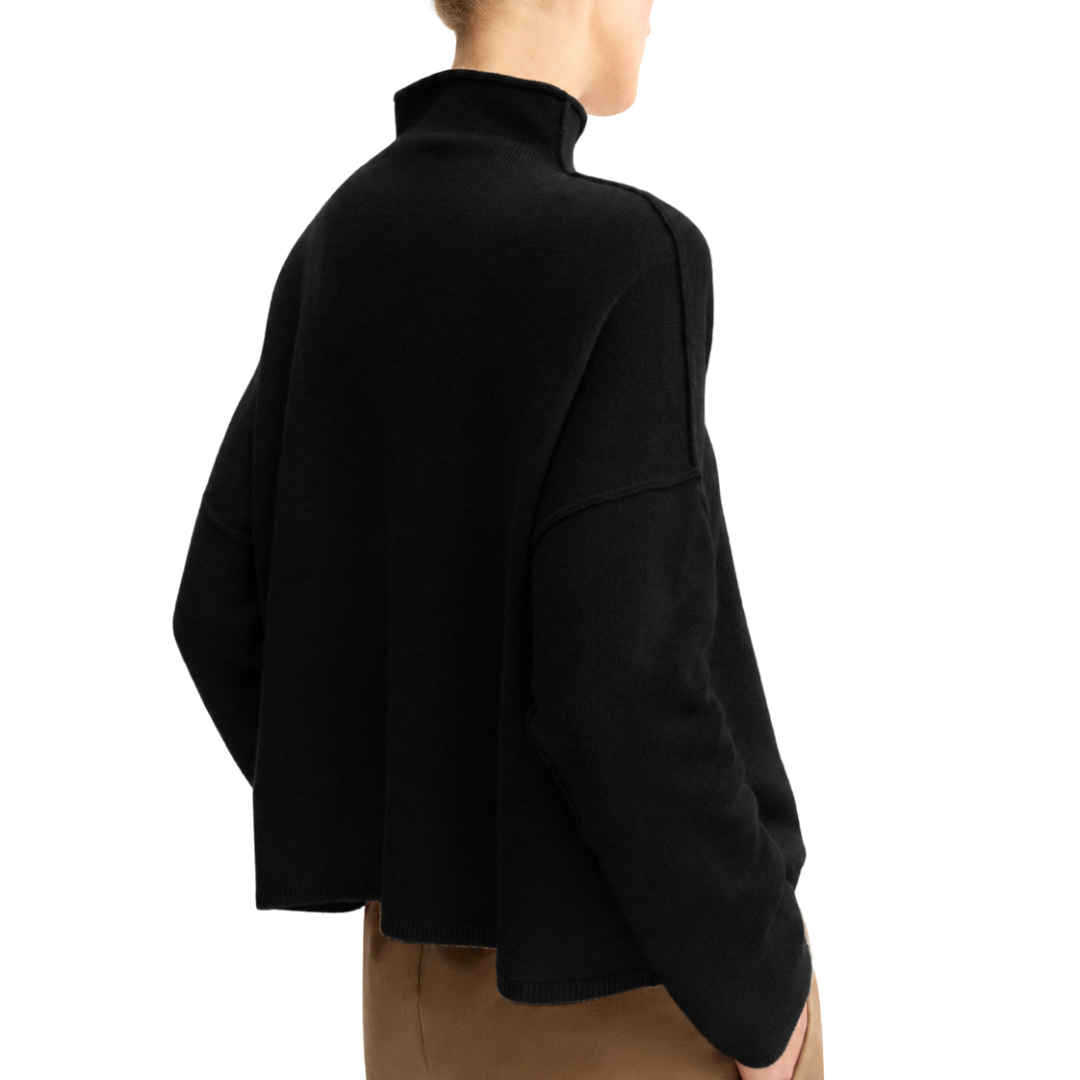 Penn Roll Neck Top in Black