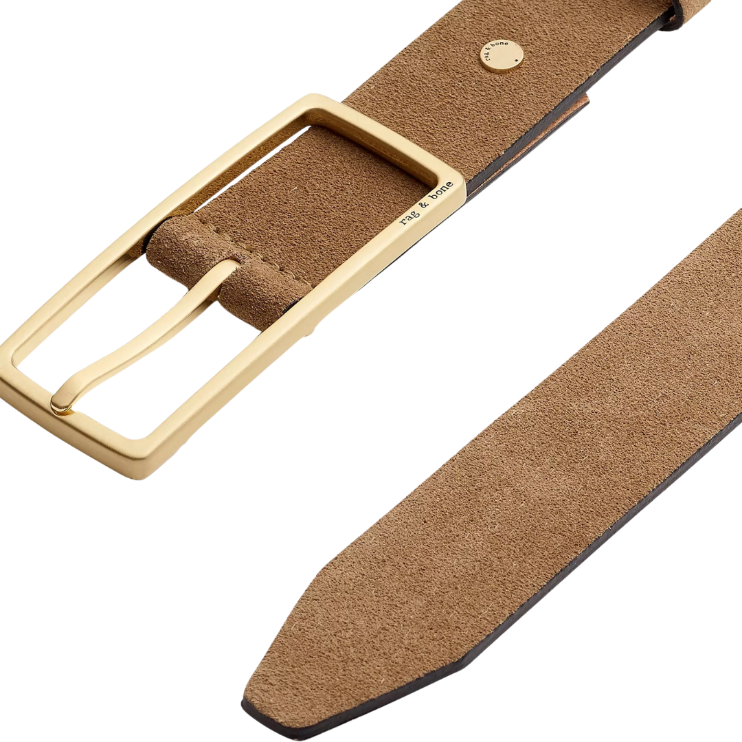 Rebound Suede Belt in Camel