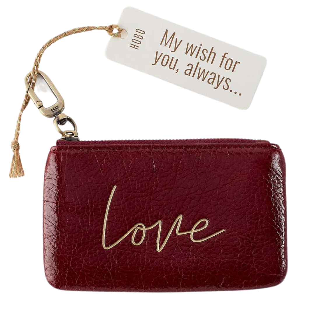 Sentiment Pouch Wallet in Garnet Gloss
