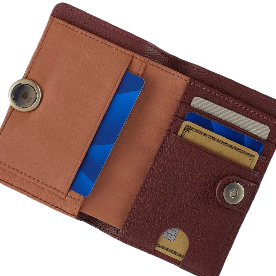 Hutton Small Wallet in Brown Bear