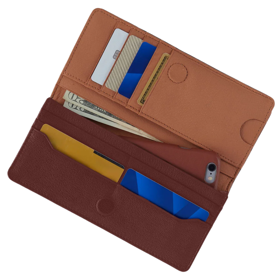 Hutton Large Wallet in Brown Bear