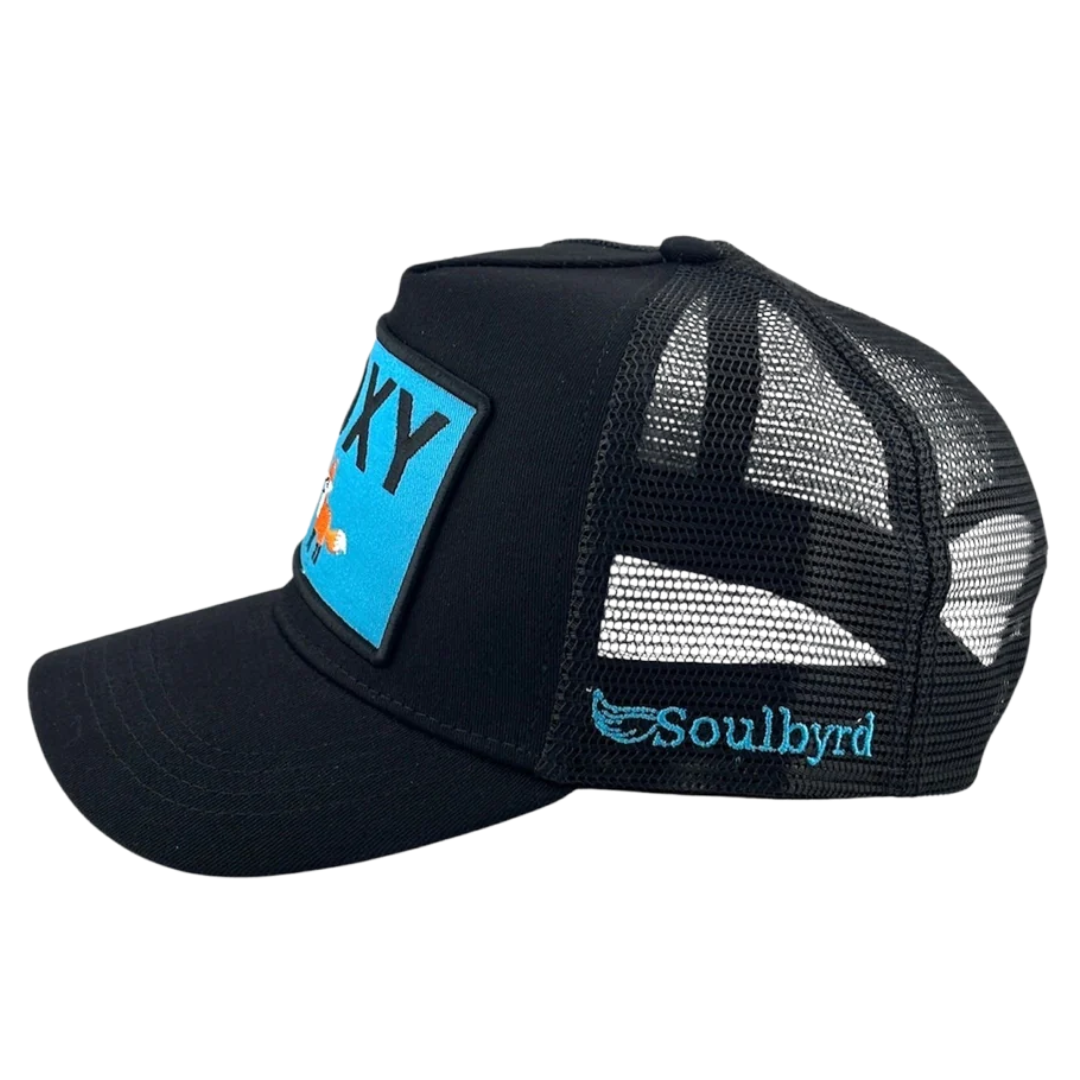 Foxy Trucker Hat in Black