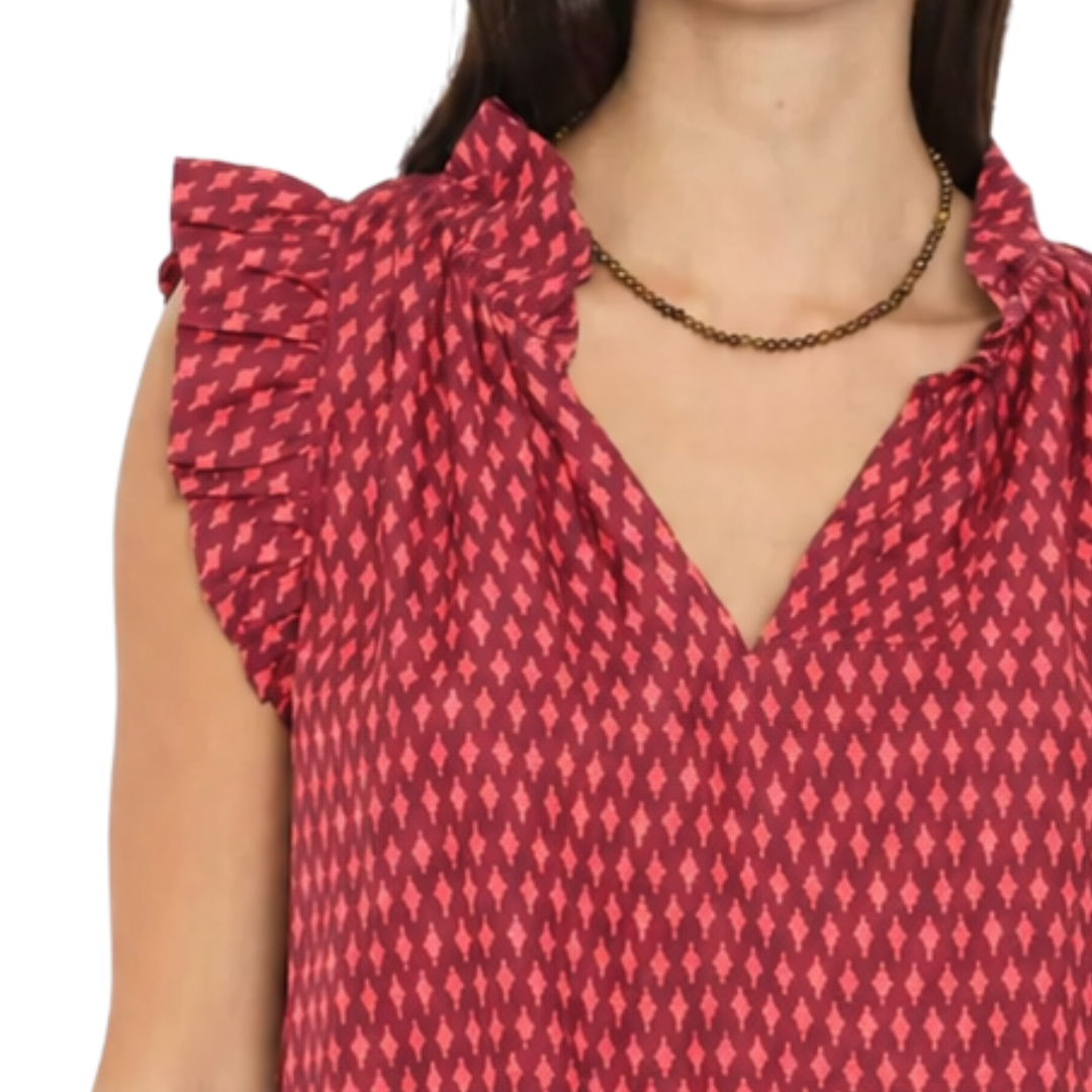 Bex Top in Dark Pink Diamond