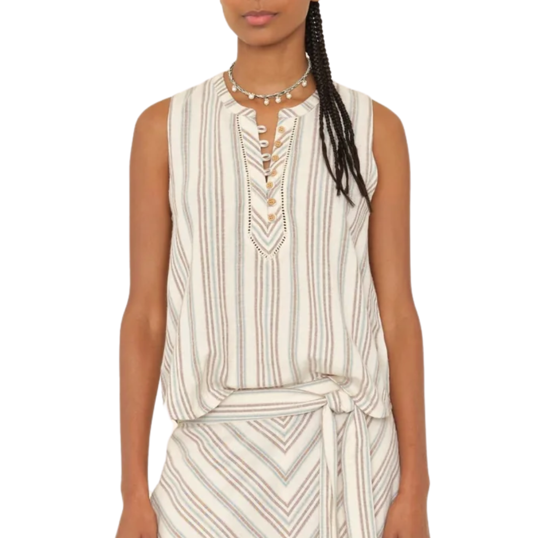 Twyla Top in Ivory Sand