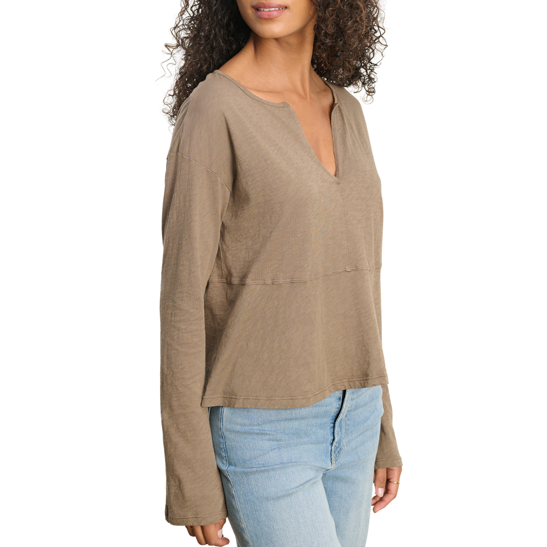 Vint V-neck Top in Clove
