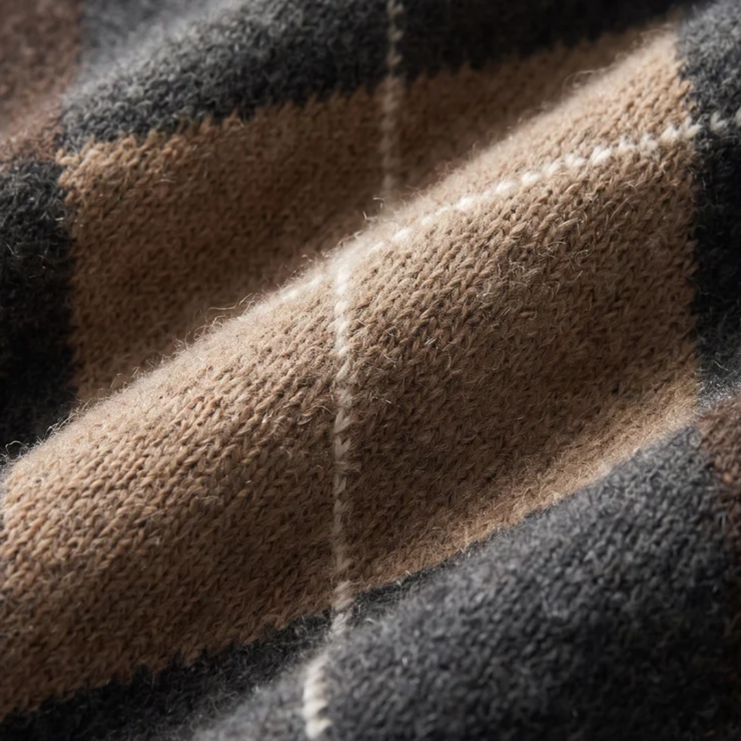 Medina Argyle Cardigan in Charcoal Heather