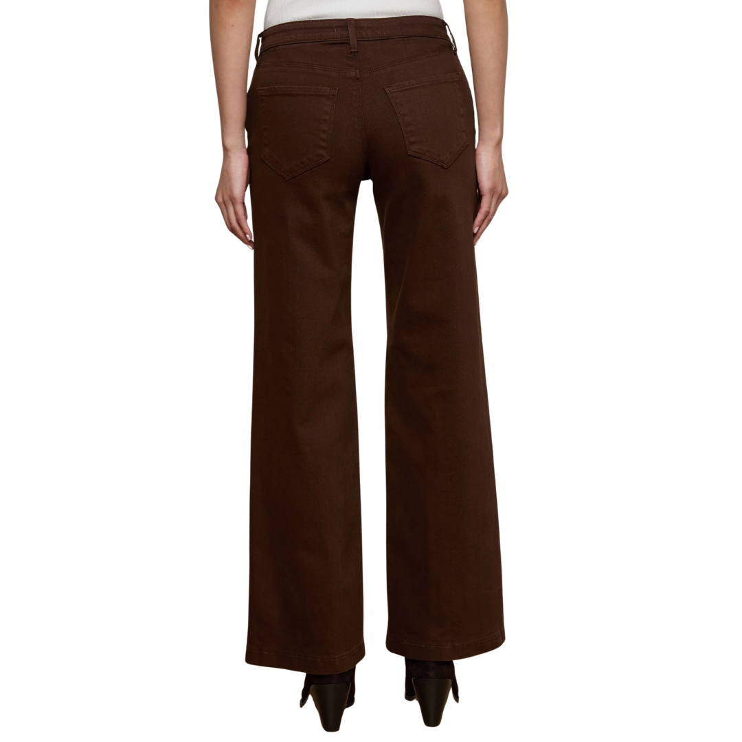 Joanne Low-Rise Wide-Leg Jean in Brown
