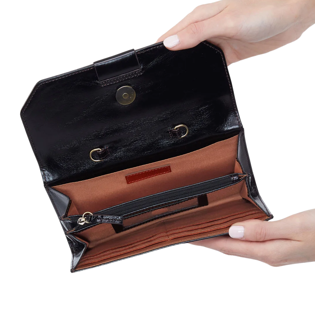 Romy Wallet Crossbody in Black
