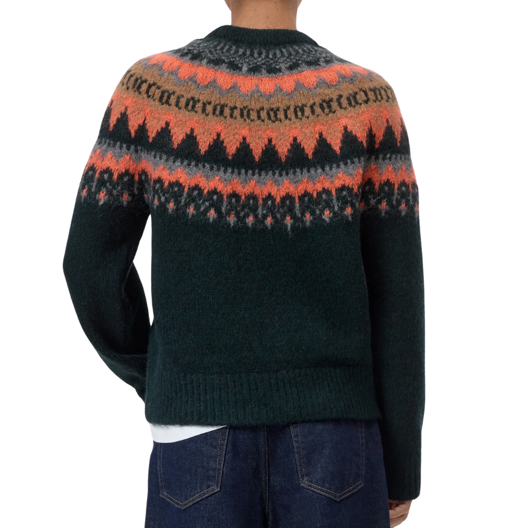 Norwegian-Style Jumper in Shadow Green