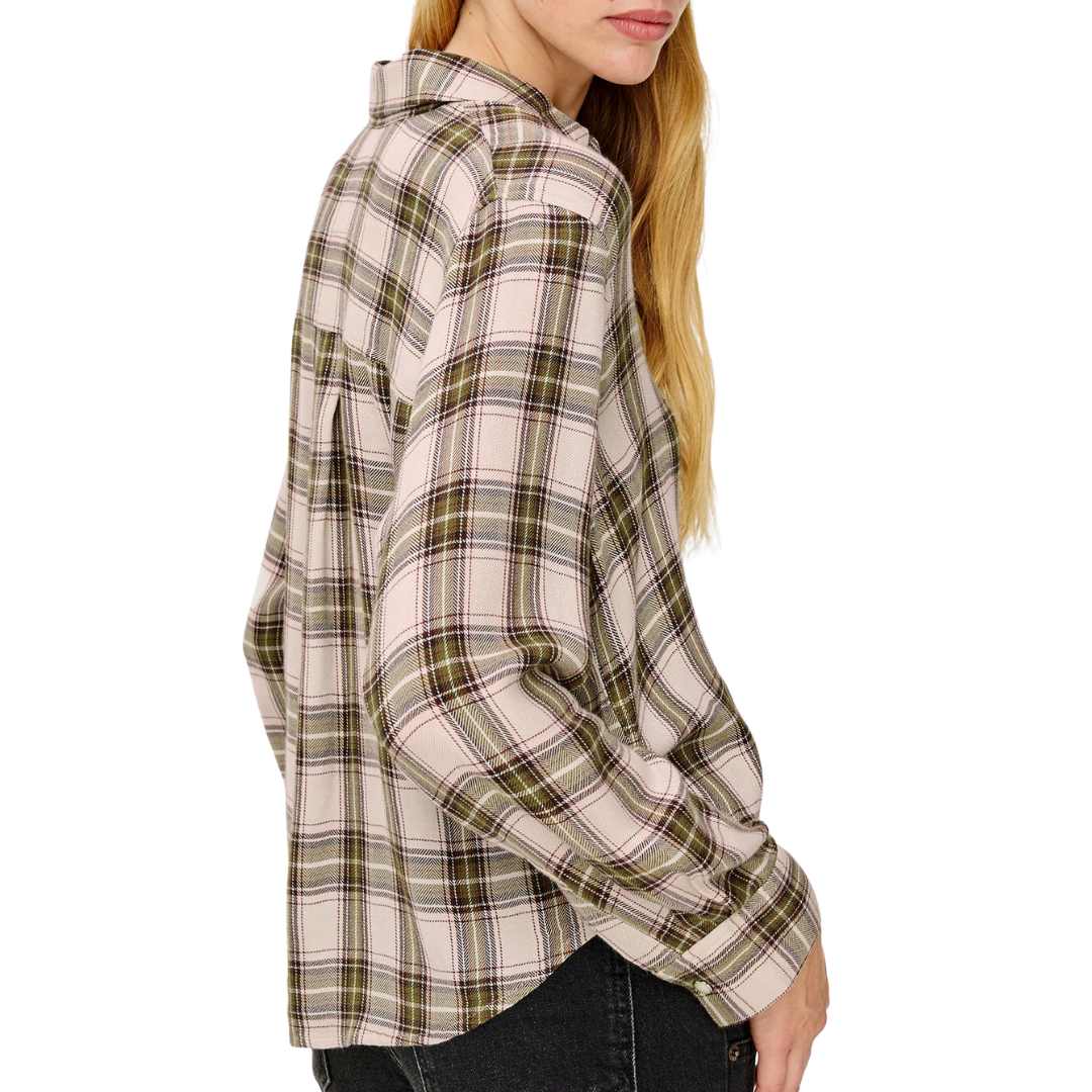 Malin Shirt in Olive Brown Cream