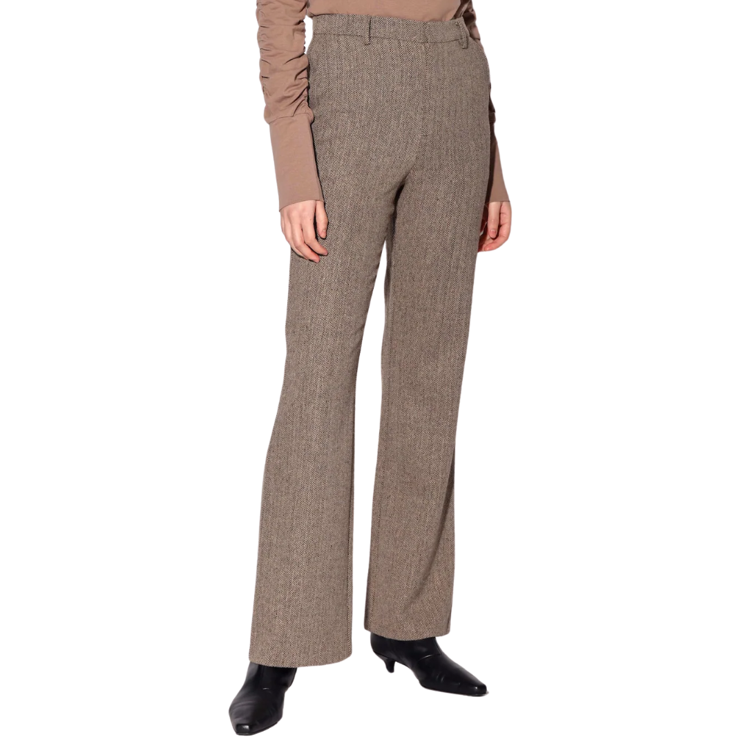 Shane Pant in Brown Herringbone