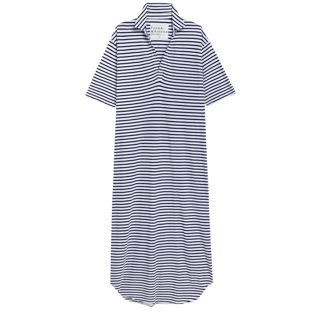 Emma Henley Maxi Dress in Navy French Stripe