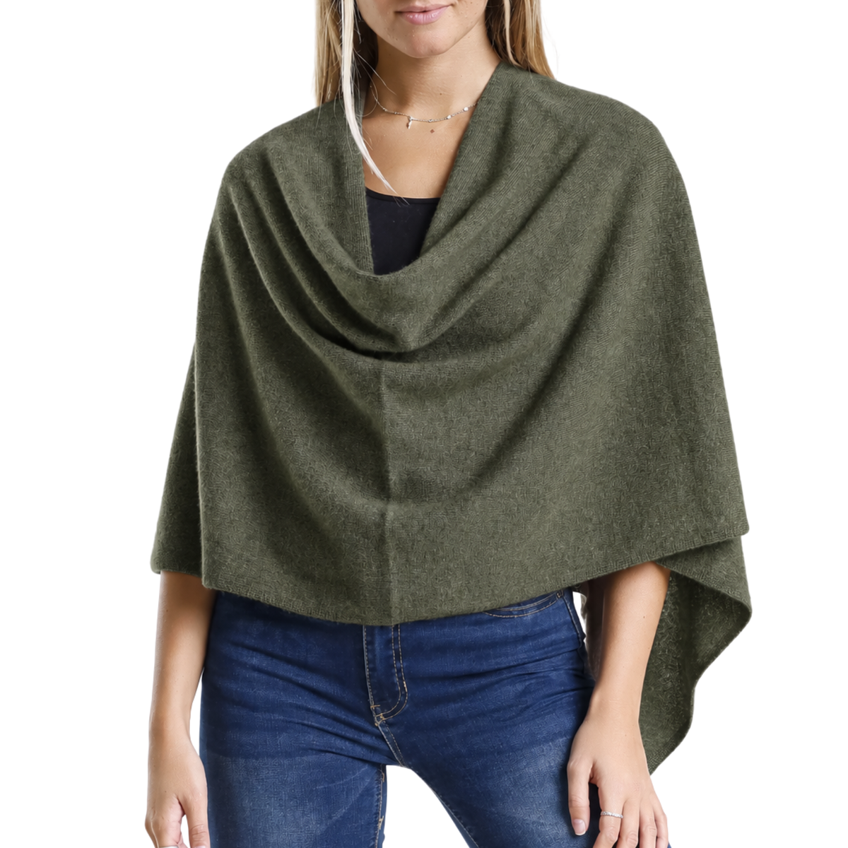 Cashmere Ruana in Scout