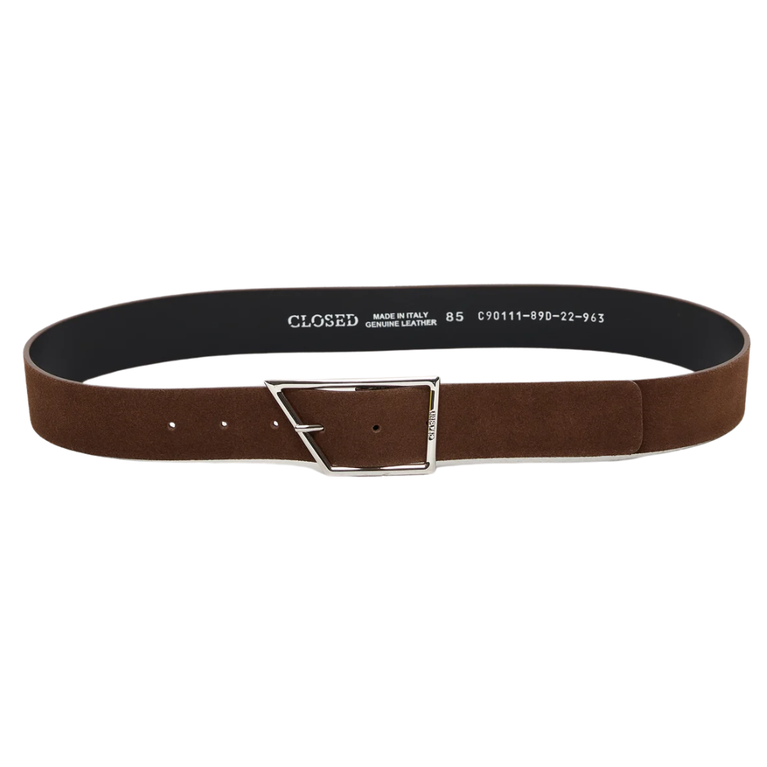Leather Belt in Mahogany Brown