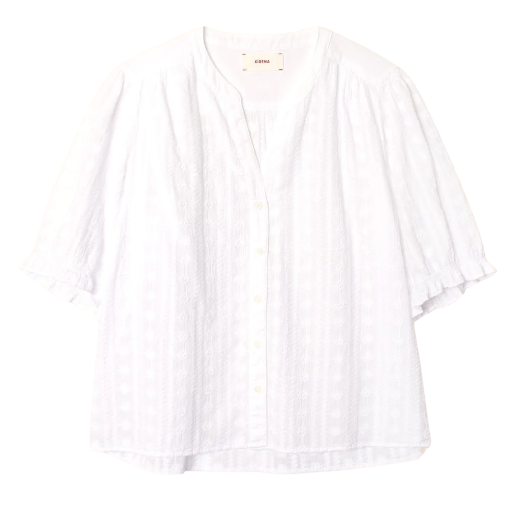 Eden Embroidered Shirt in White