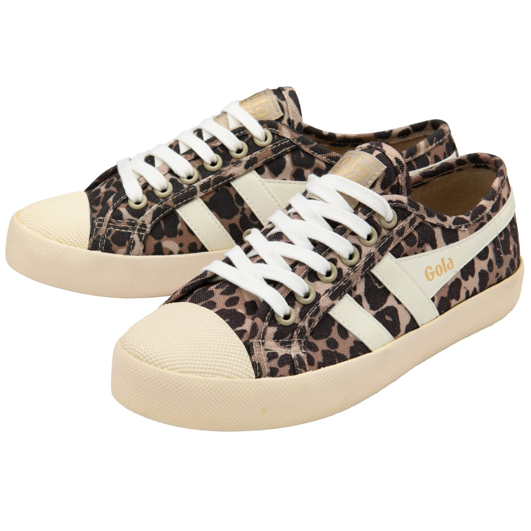 Vegan Coaster Leopard in Tan/Off White