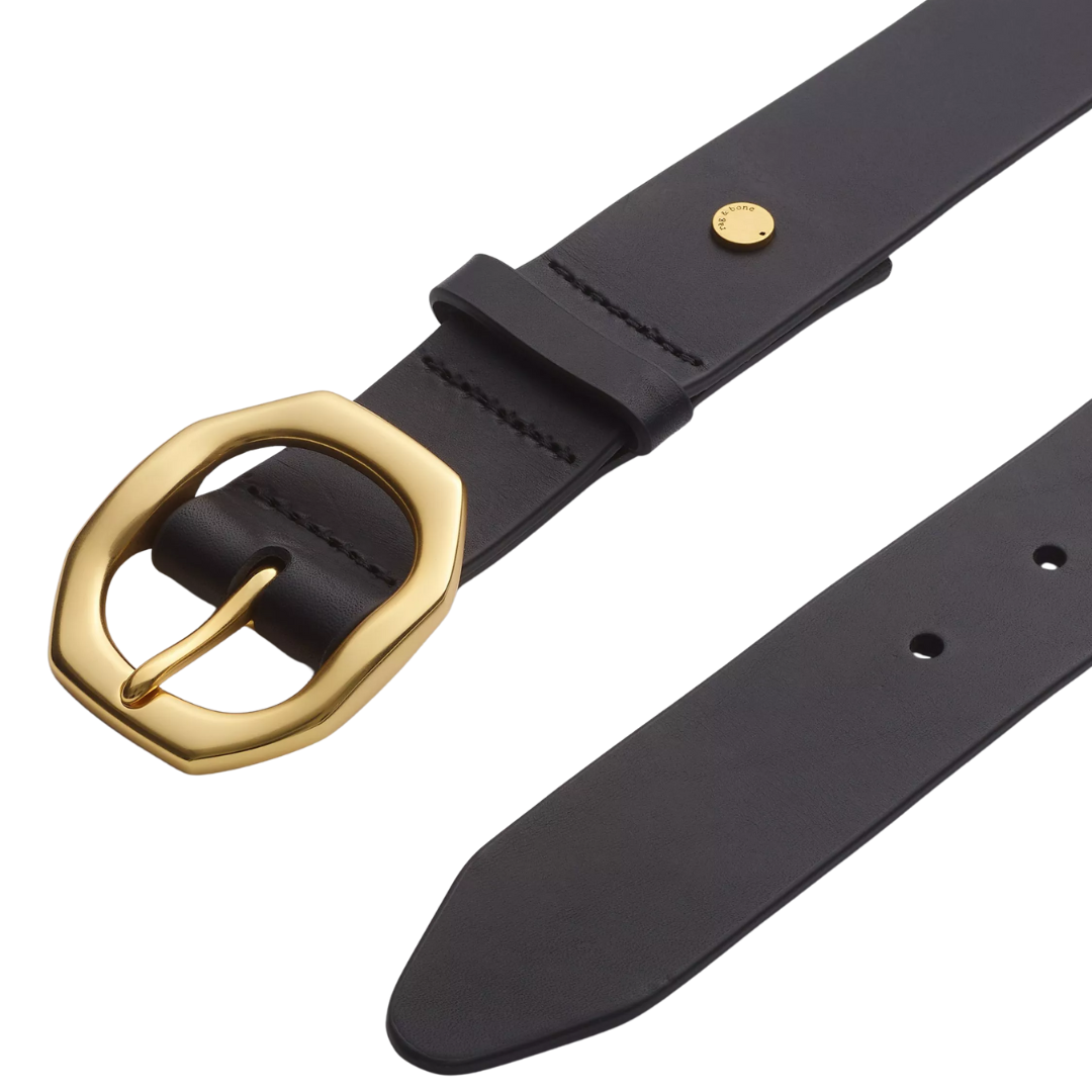 Audrey Leather Belt in Black