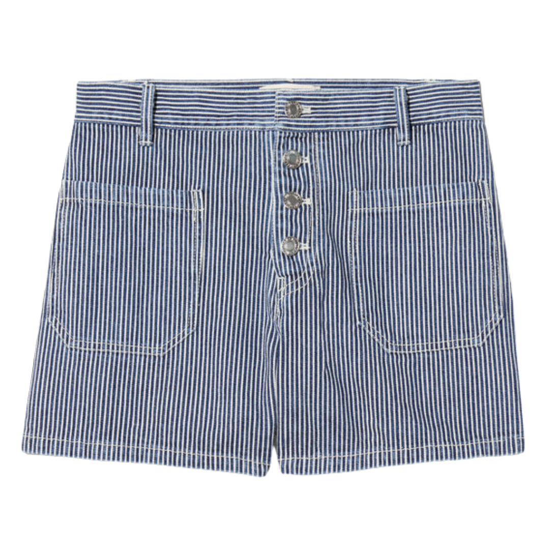 Harley Striped Short in Indigo Stripe Rinse
