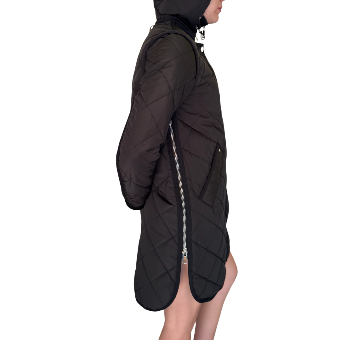 Libby Quilted Coat in Black