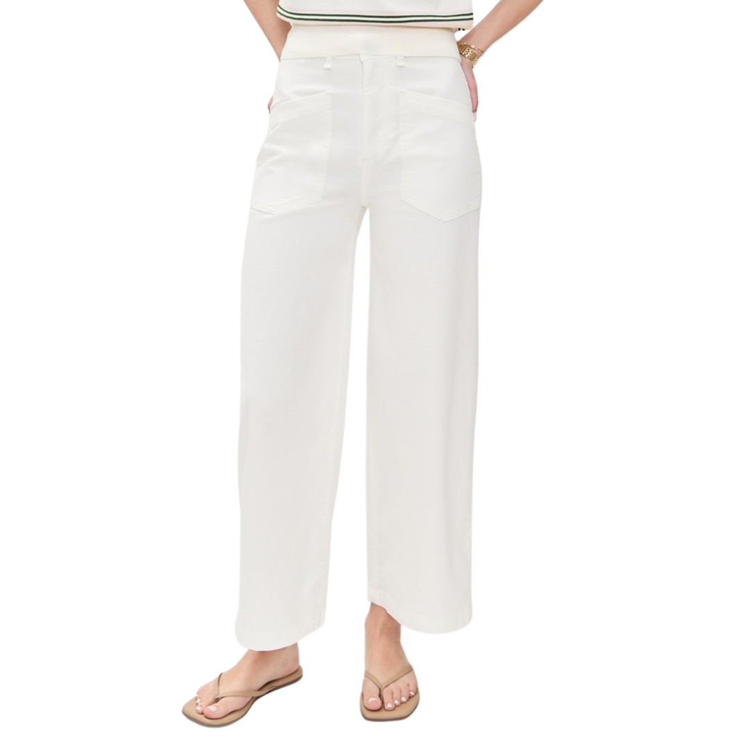 Virginia Twill Pant in Ivory