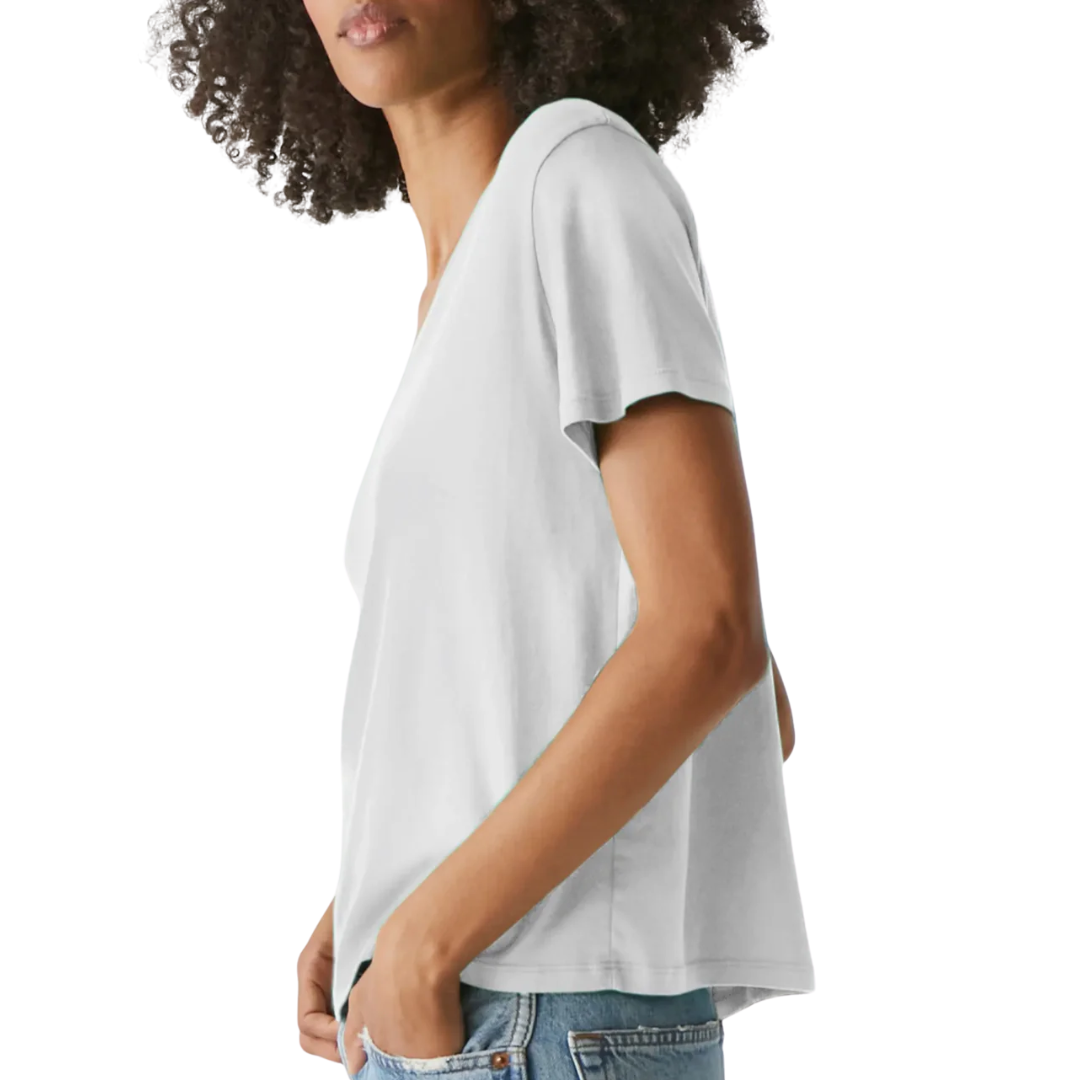 Dylan Classic V-Neck Tee in White