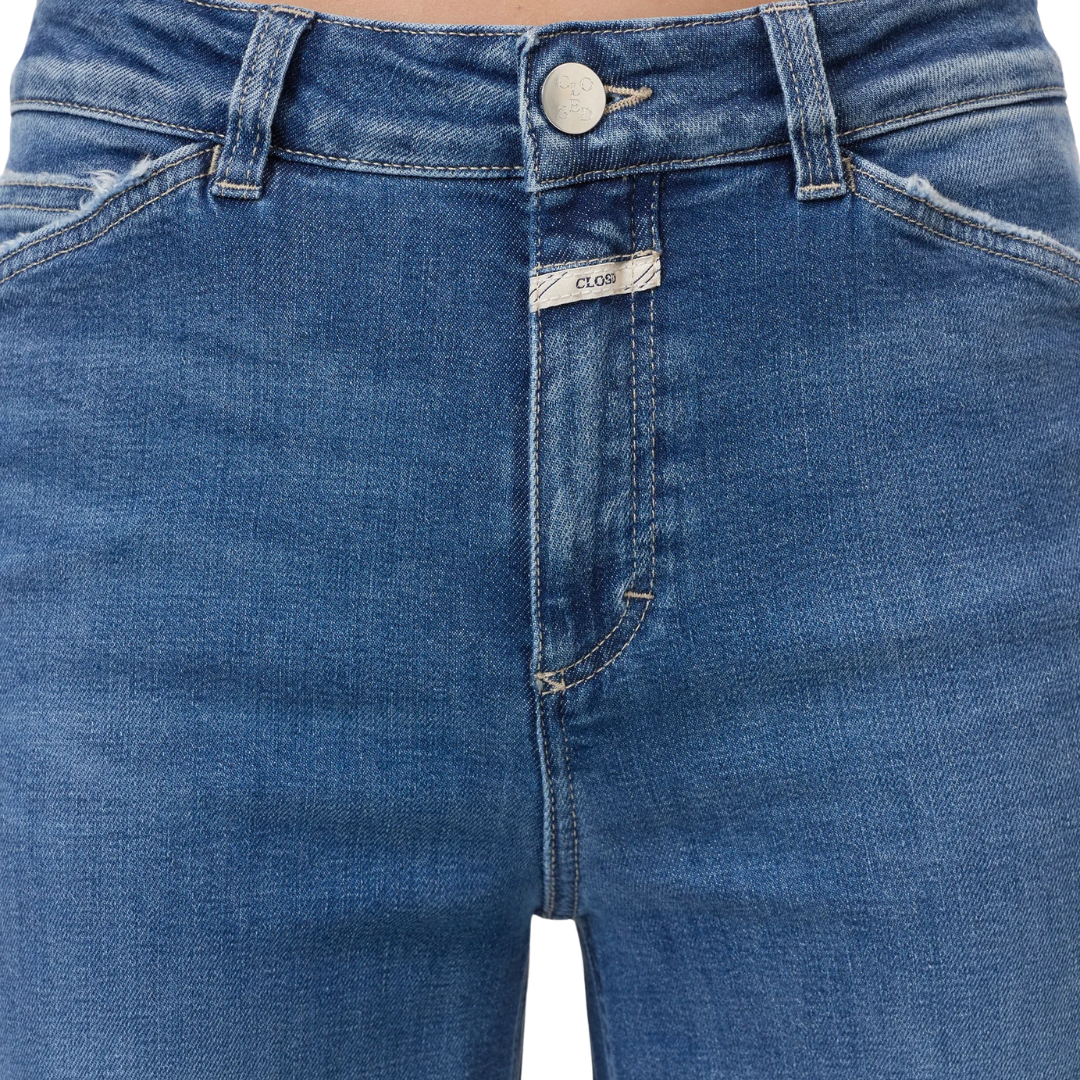 Wera Wide Jeans in Mid Blue