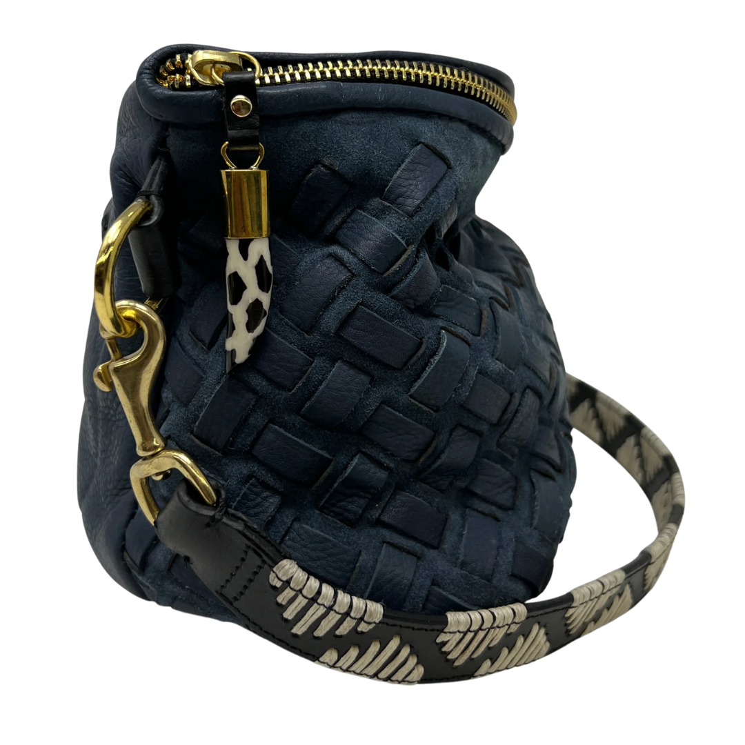 Mini Windbourne Crossbody in Steel Blue Crossweave