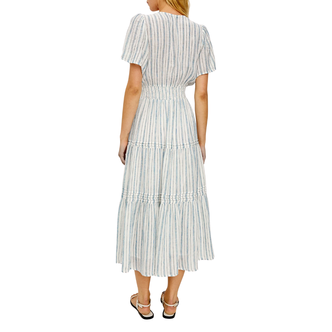 Cannes Dress in Windward Stripe
