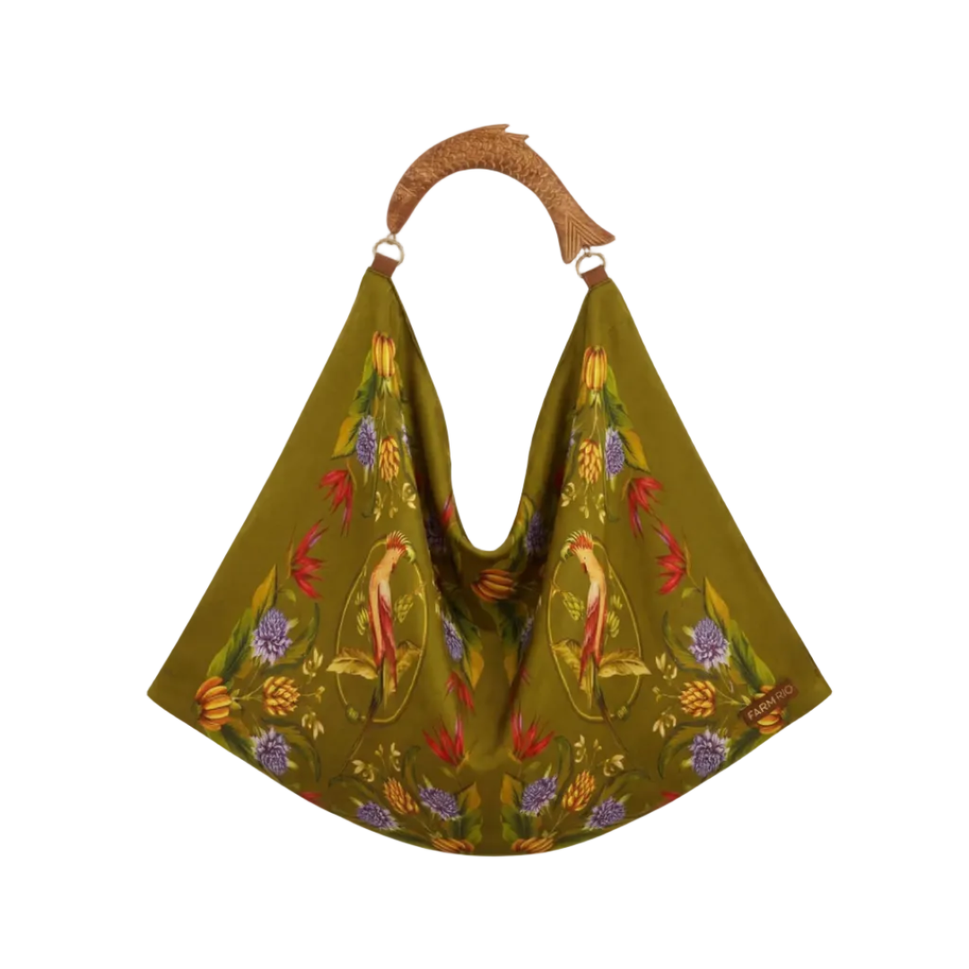 Satin Scarf Mini Bag in Tropical