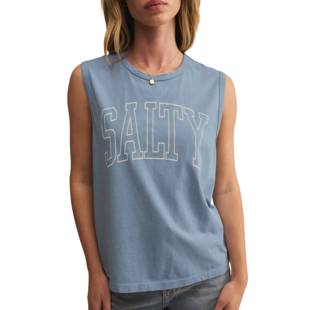 Salty Muscle Tank in Boathouse