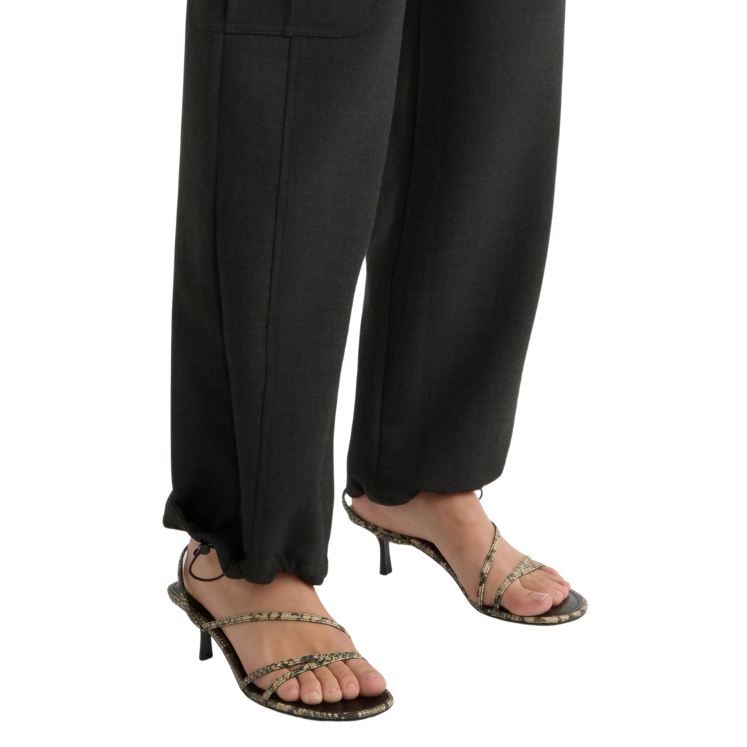 Lynda Tailored Utility Pant in Heather Charcoal