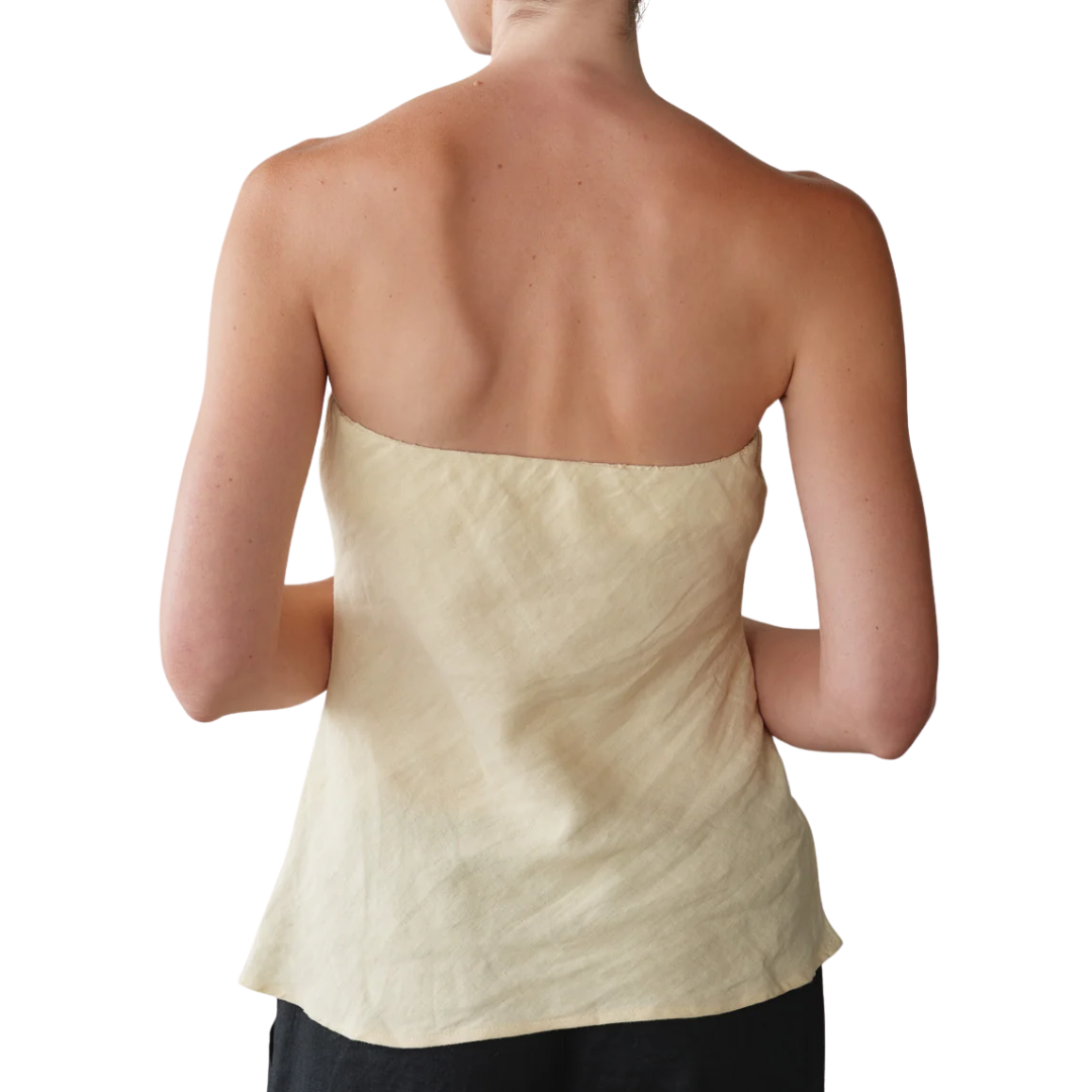 The Linen Tube Top in Butter