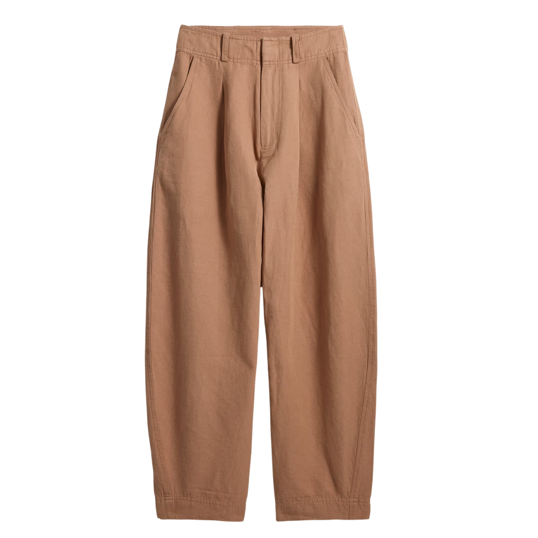 Petite Bari Crop Trouser in Deep Khaki