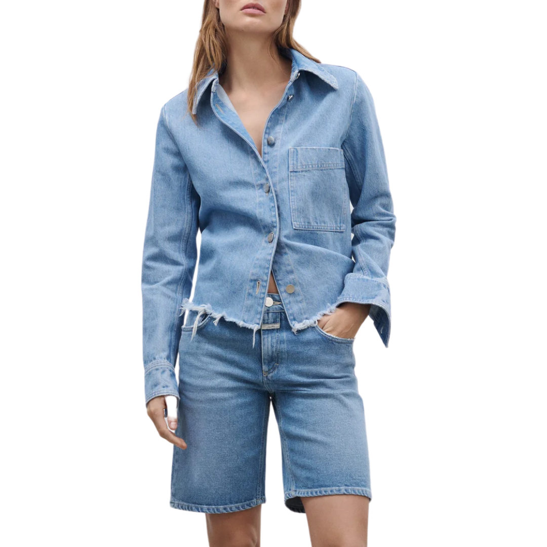 Jinnie Shorts in Mid Blue