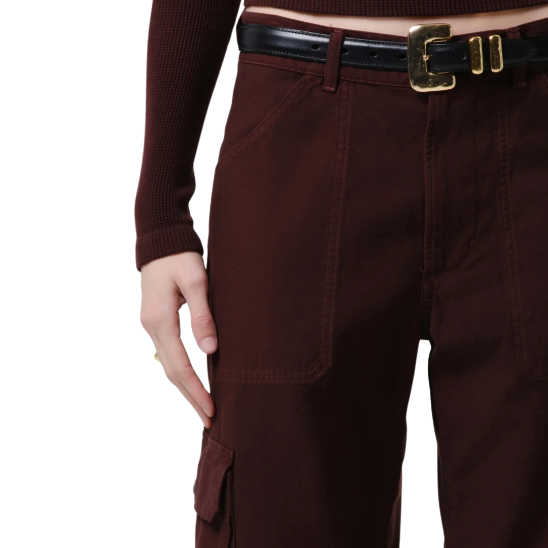 Thassos Twisted Seam Utility Pant in Mahogany