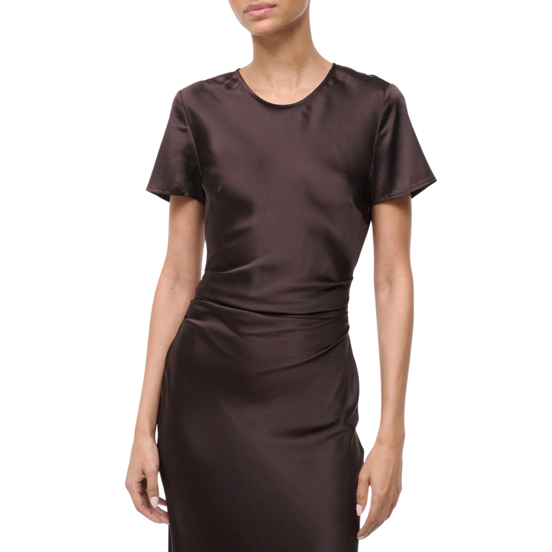 Marcel Silk Dress in Earth