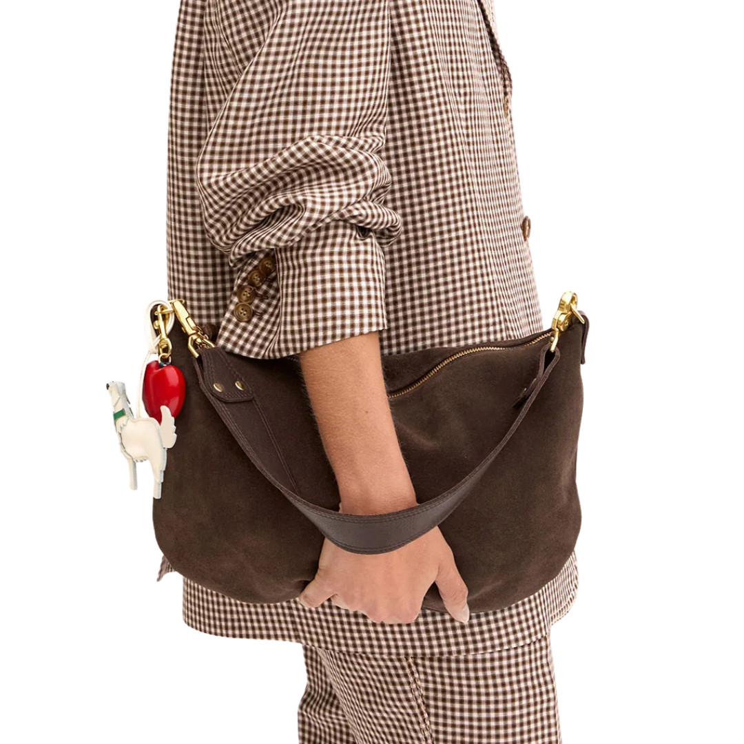 Moyen Messenger in Chocolate Suede