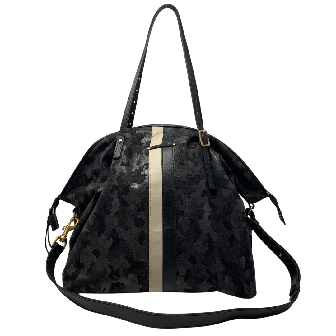 Canvas Camo Crossbody in Black
