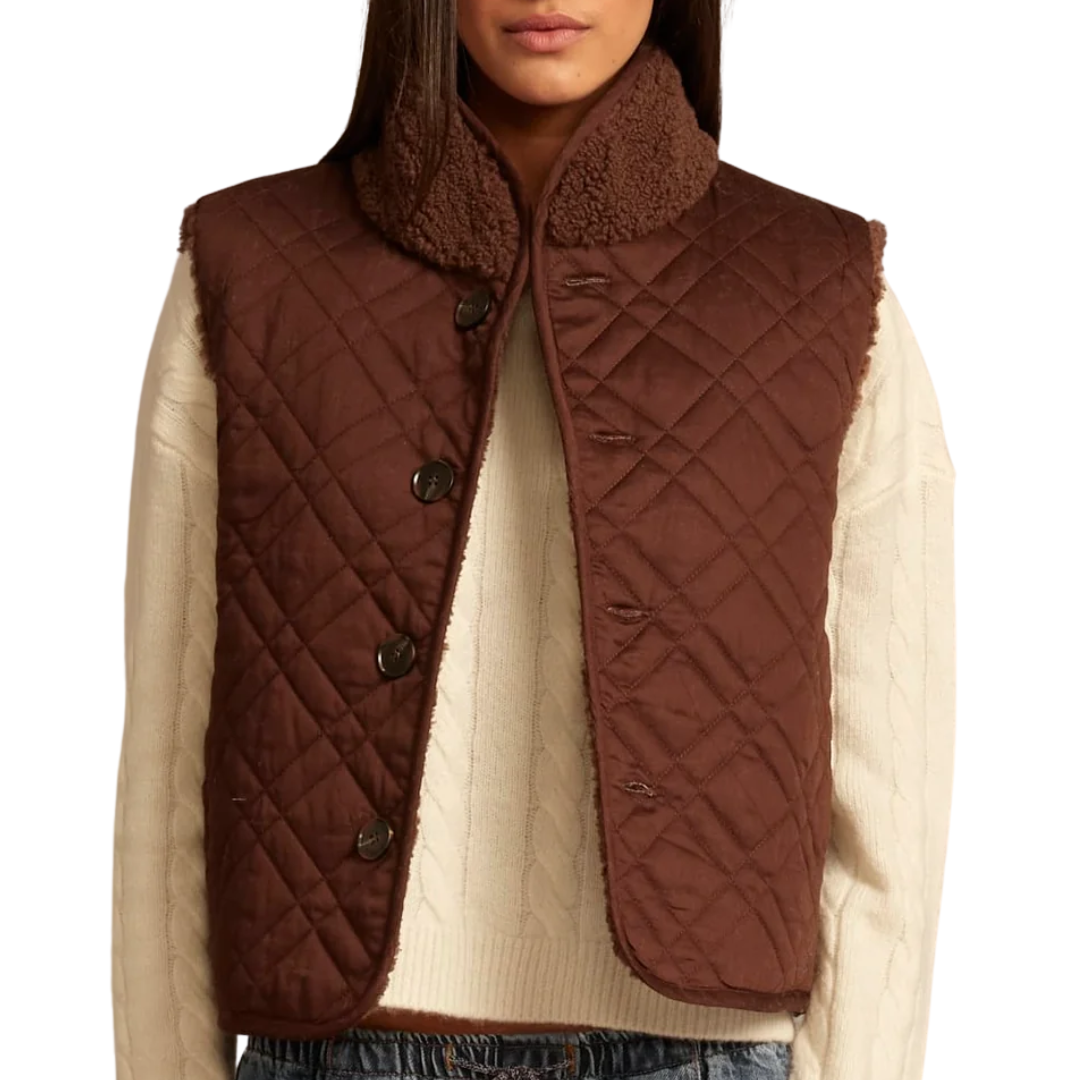 Kensi Vest in Chocolate Brown