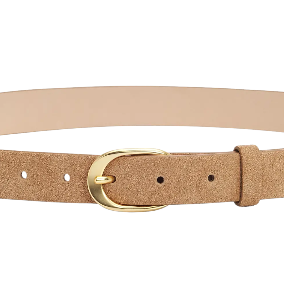 Small Vera Belt in Light Cognac Suede