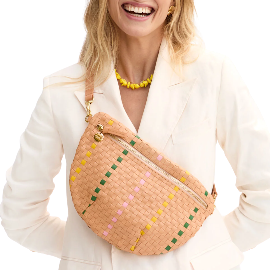 Grande Fanny in Bisque Woven Checker w/ Stripe