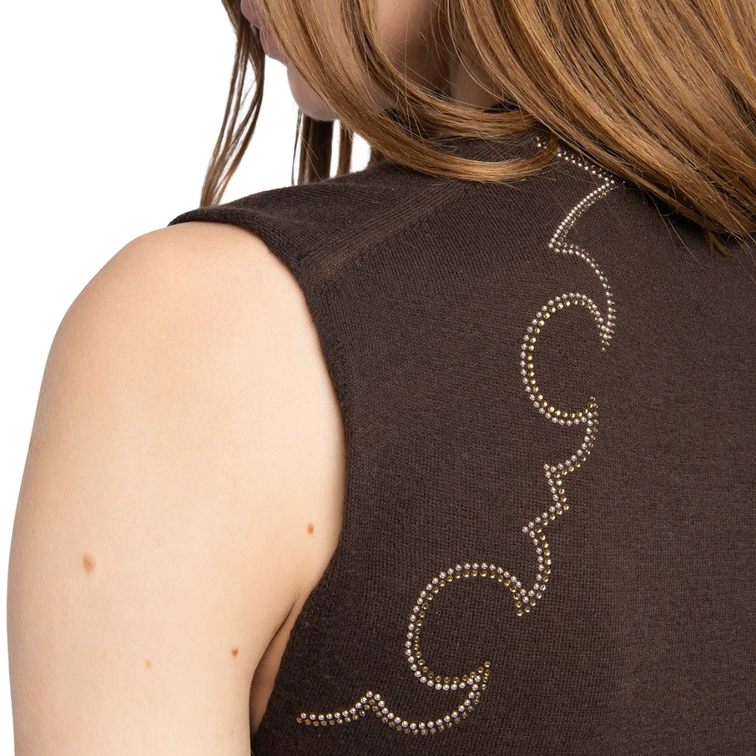 Vicky Cashmere Sweater in Dark Chocolate