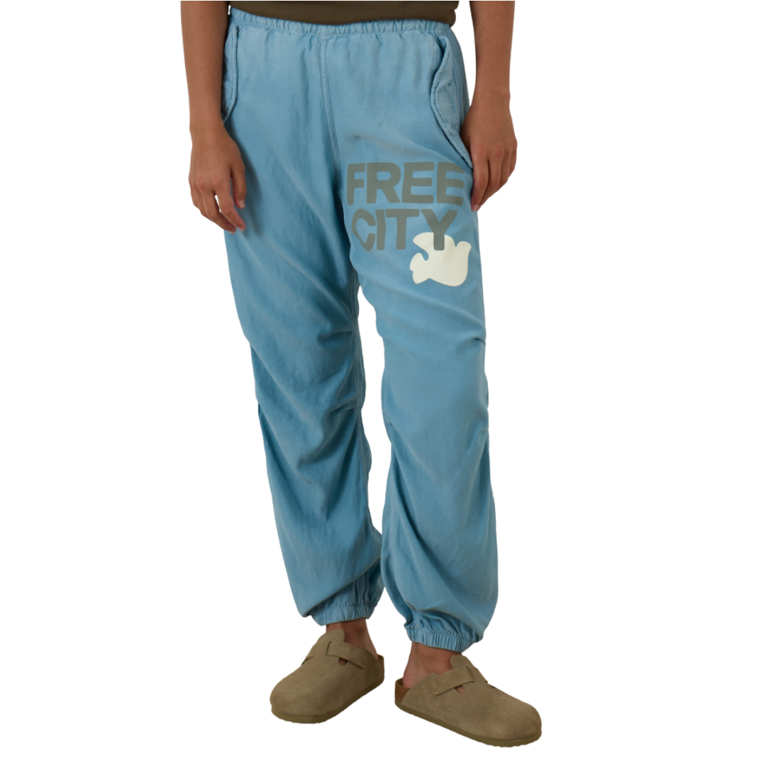 Flap/Snap Matte/Satin Airjump Pant in Blue Dirt