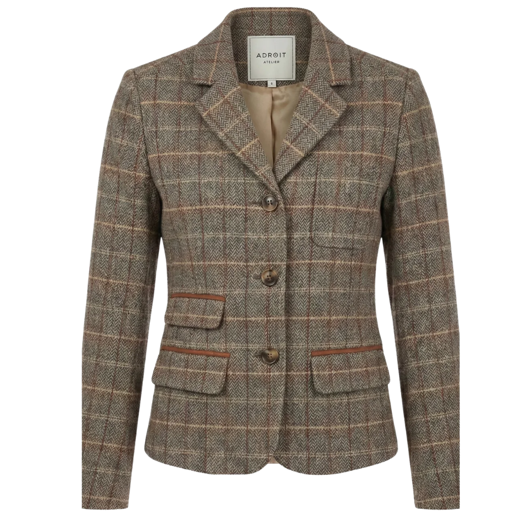 Desmond Blazer in Picante/Camel Tweed