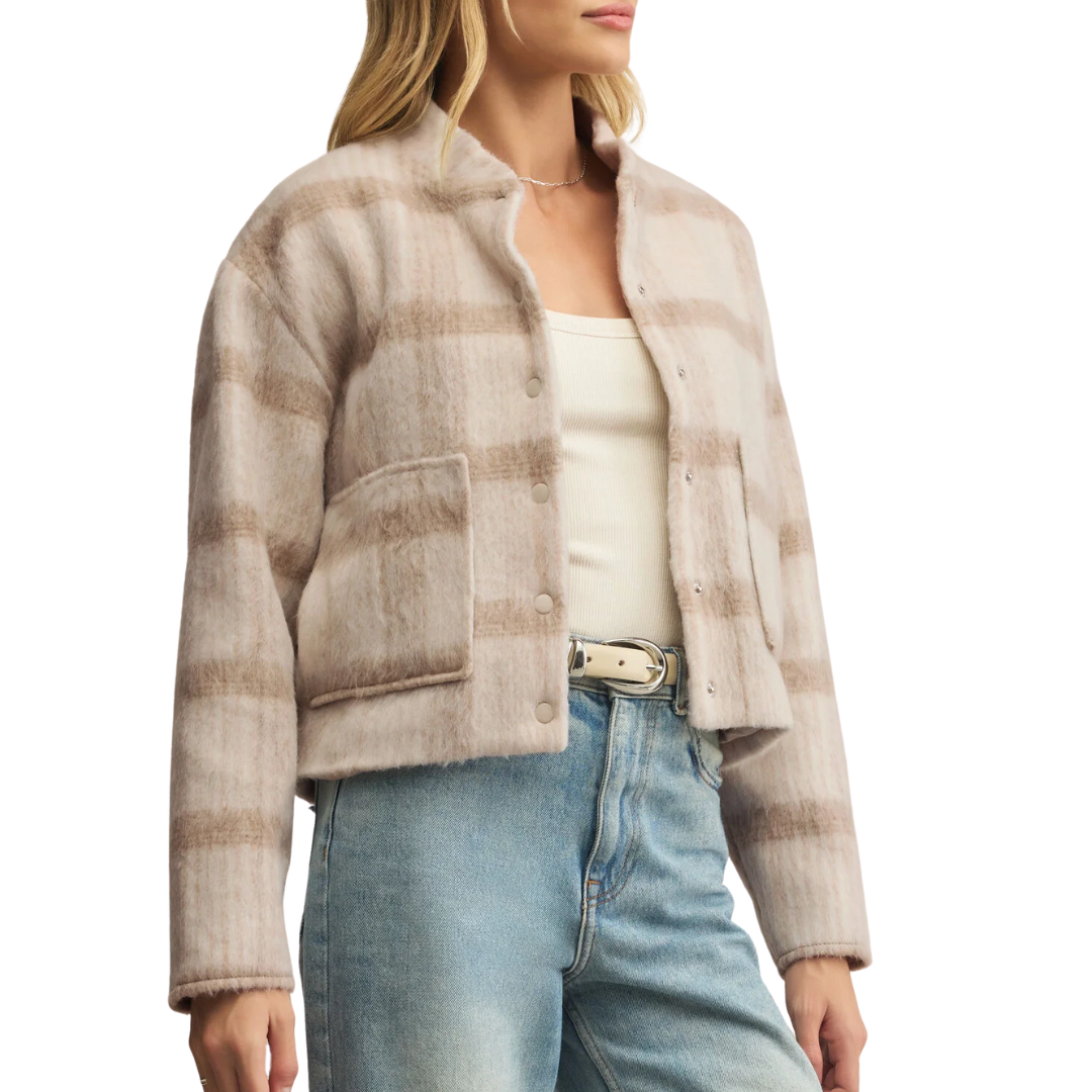 Cambridge Plaid Jacket in Crystal