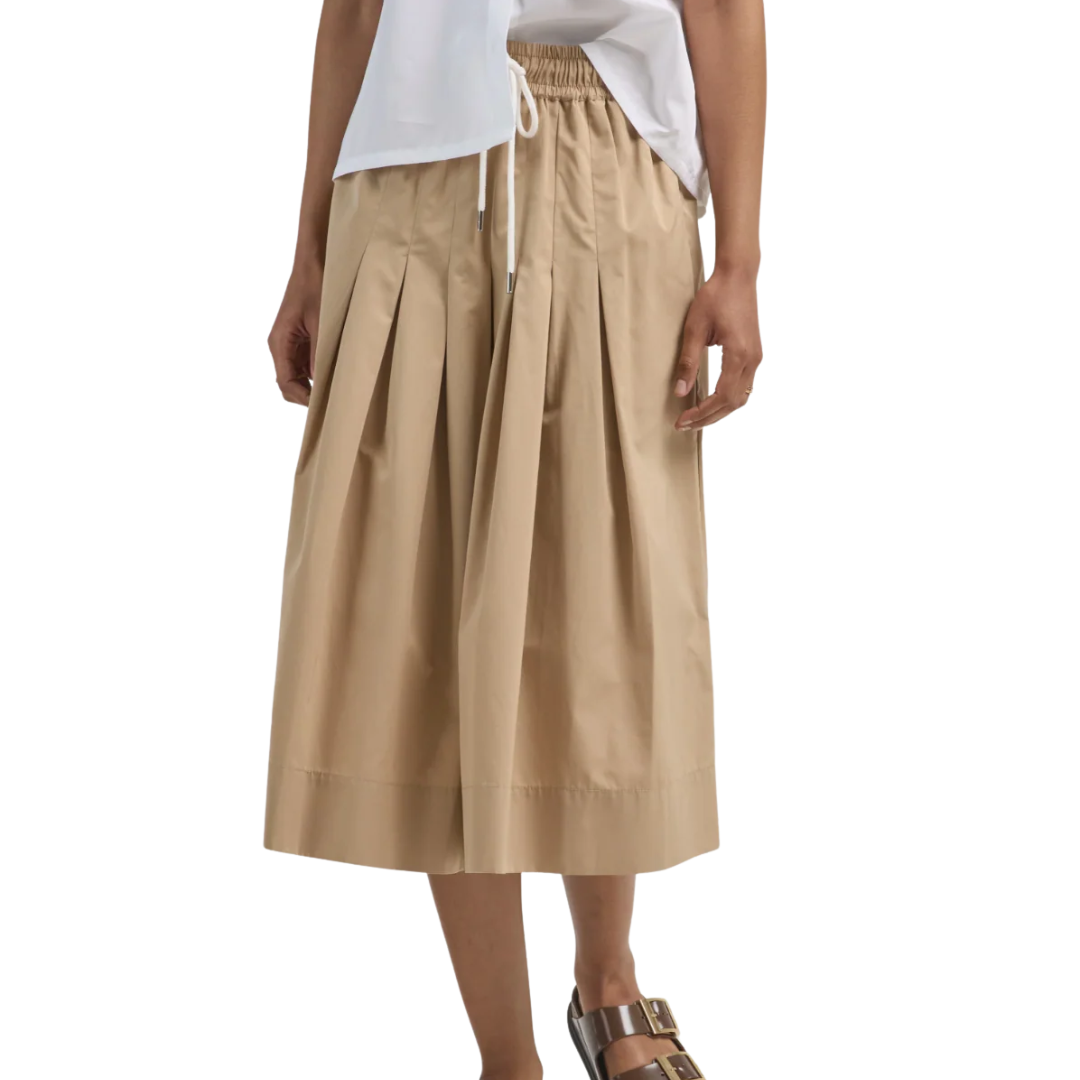 Gates Full Midi Skirt in Khaki