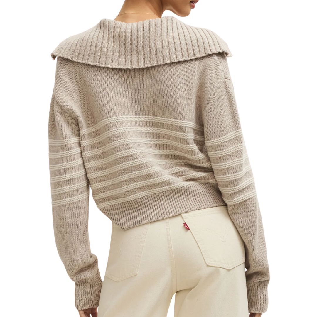 Kovac Cropped Sweater Jacket in Natural Heather