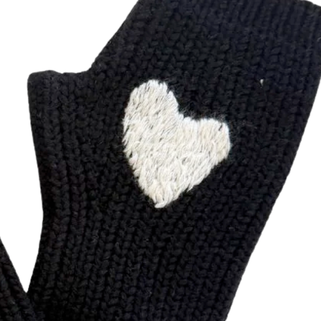 Imperfect Heart Smittens in Black